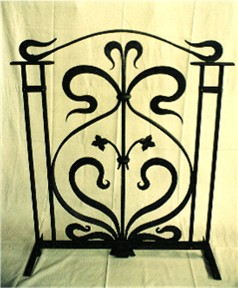 Hand forged wrought iron railing in Wuerselen Germany by Nigel Tudor